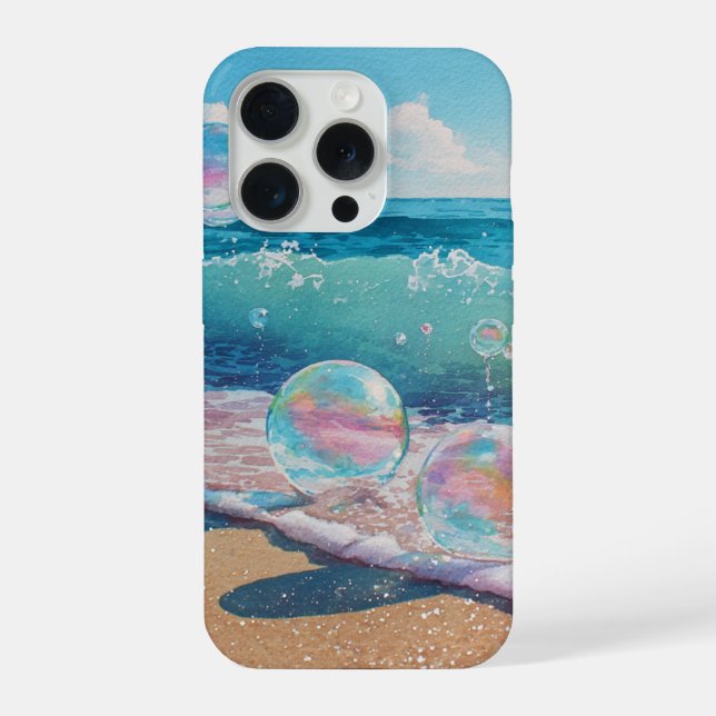 Träumerische Strandwellen iPhone 15 Cover  Hülle (Rückseite)