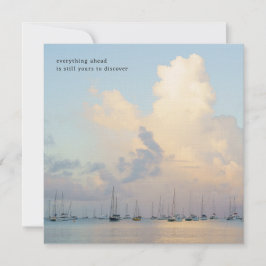 Träumerische Wolken und Boote, ozeanische Ästhetik Karte