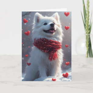 Träumerischer Amerikanischer Eskimo Valentinstag Karte
