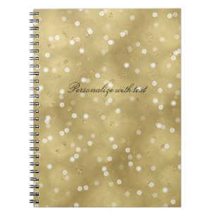 Träumerischer GoldBokeh Confetti Notizblock