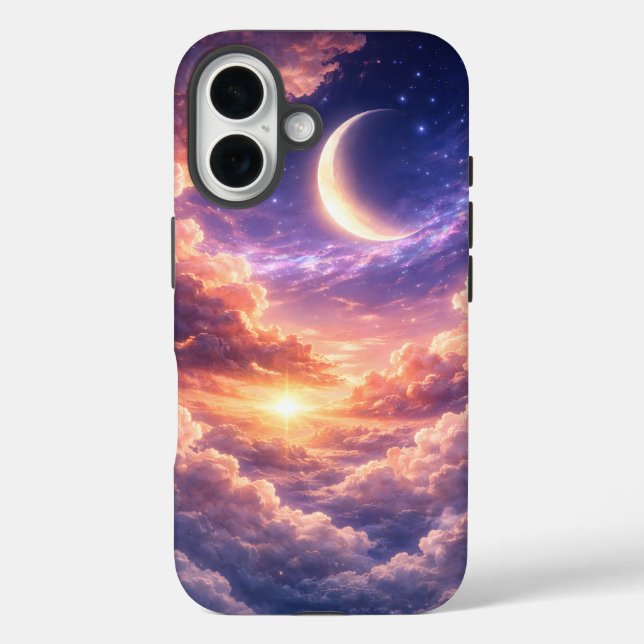 Träumerischer Himmel mit Mond und Wolken Case-Mate iPhone Hülle (Rückseite)
