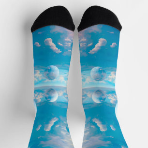 Träumerischer Himmel Surrealistische Naturlandscha Socken
