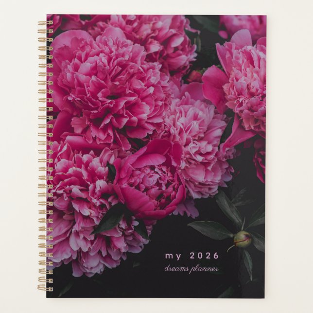 Träumerischer Planer Pink Peony (Vorderseite)