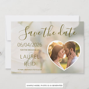 Träumerischer romantischer weißer Rosenblüten-Blum Save The Date