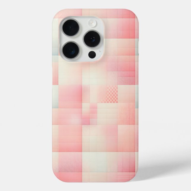 Träumerischer rosa Pastellfarbverlauf-Schachbrett- Case-Mate iPhone Hülle (Rückseite)
