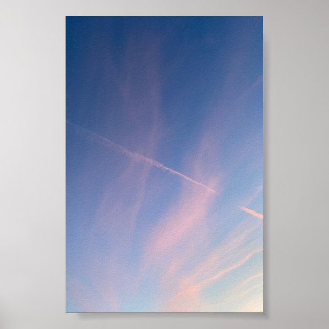 Träumerischer rosa Sonnenuntergangs-Himmel-Fotogra Poster (Vorne)