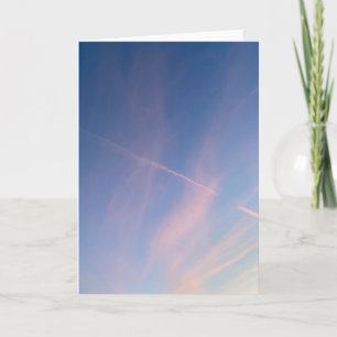 Träumerischer rosa Sonnenuntergangs-Himmel Kondens Karte