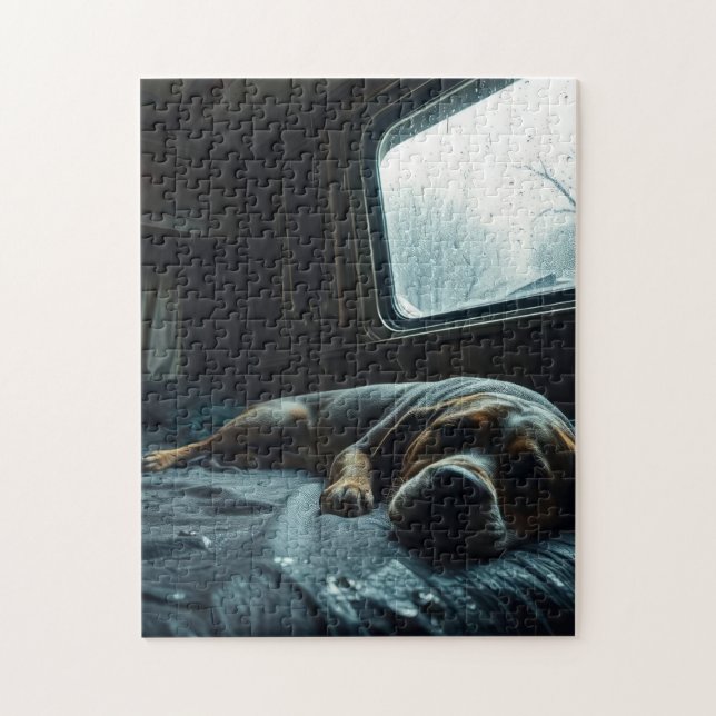 Träumerischer RV-Hundeschlaf Puzzle (Vertikal)