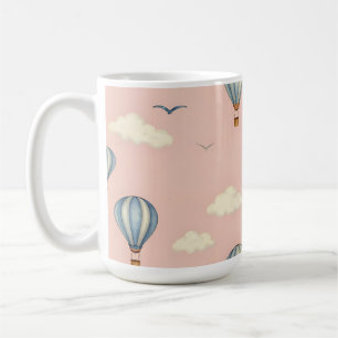 Träumerisches Heißluftballon-Himmel-Muster Kaffeetasse
