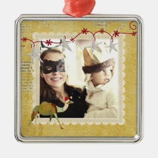 Träumerisches Kamel-Vintage GoldFoto-Verzierung Silbernes Ornament