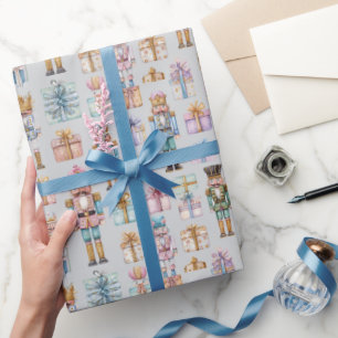 Träumerisches Pastell-Nussknacker-Weihnachtspapier Geschenkpapier