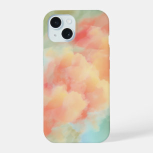Träumerisches pastellfarbenes Wasserfarben-Absract iPhone 15 Hülle