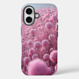 Träumerisches rosa Blütenwiesen-Muster iPhone 16 Hülle