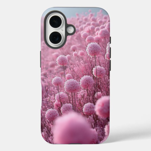 Träumerisches rosa Blütenwiesen-Muster Case-Mate iPhone Hülle (Rückseite)