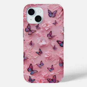 Träumerisches rosa Schmetterlingsmuster iPhone-Hül Case-Mate iPhone Hülle