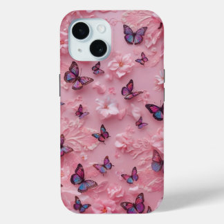 Träumerisches rosa Schmetterlingsmuster iPhone-Hül Case-Mate iPhone Hülle