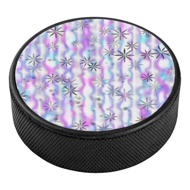 Träumerisches Sternenexplosions-Wellenmuster Eishockey Puck (3/4)