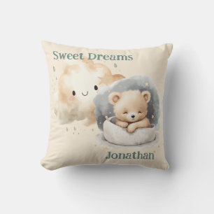 Träumerisches Teddybär-Himmelsdesign Kissen