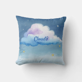 Träumerisches Wasserfarben-Cloud9-Wurfkissen Kissen