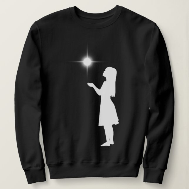 Träumerisches weißes Mädchen Ästhetik – Sanft & Mi Sweatshirt (Design vorne)