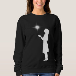 Träumerisches weißes Mädchen Ästhetik – Sanft & Mi Sweatshirt