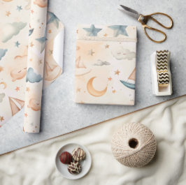 Träumeschiffe & Sterne Geschenkpapier