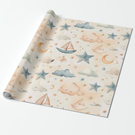 Träumeschiffe & Sterne Geschenkpapier