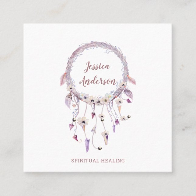 Traumfänger Quadratische Visitenkarte (Vorderseite)