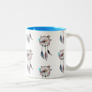 Traumfänger-Tasse Zweifarbige Tasse