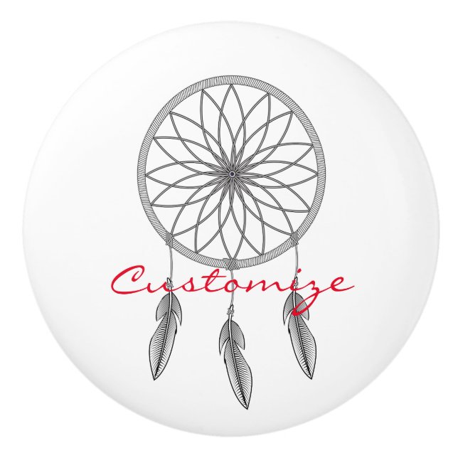 Traumfänger Thunder_Cove Keramikknauf (Vorderseite)