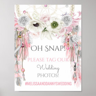 Traumfänger Tribal Boho Hochzeitsschild Fotos Poster