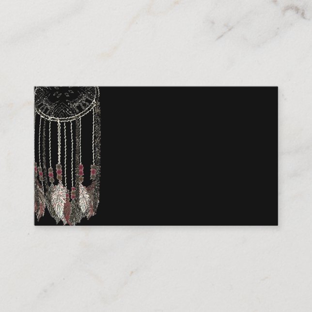 Traumfänger versieht Wasser-FarbVisitenkarten mit Visitenkarte (Vorderseite)