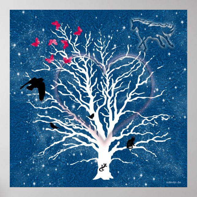 Traumfängerbaum Poster (Vorne)