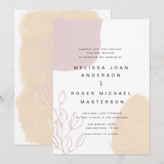 Traumfelder | Einladung zur Hochzeit (Vorne/Hinten)