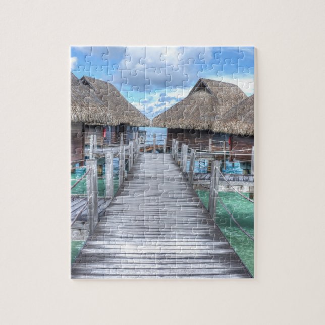 Traumferien Bora Bora Overwater Bungalowe Puzzle (Vertikal)