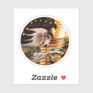 Traumfröhliche gehen Runden-Pferd Aufkleber