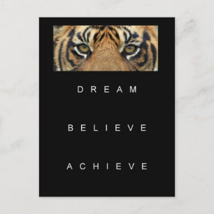 Traumglauben motivierend postkarte