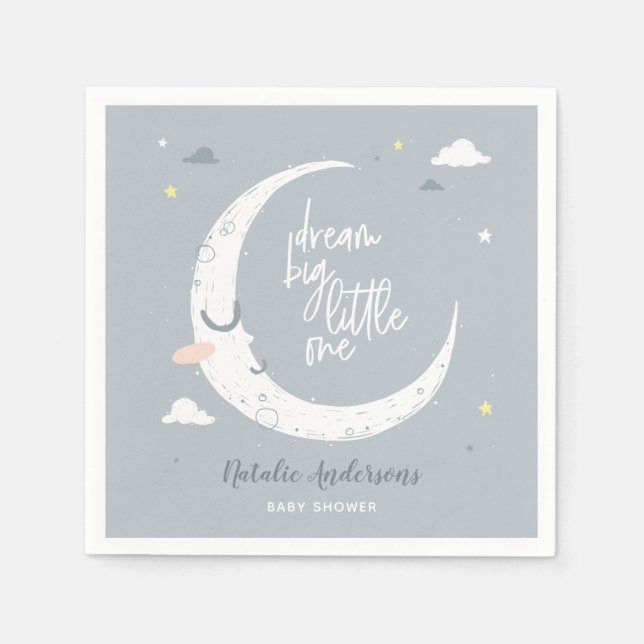 Traumgroßes kleines Babydusche Party Serviette (Vorderseite)