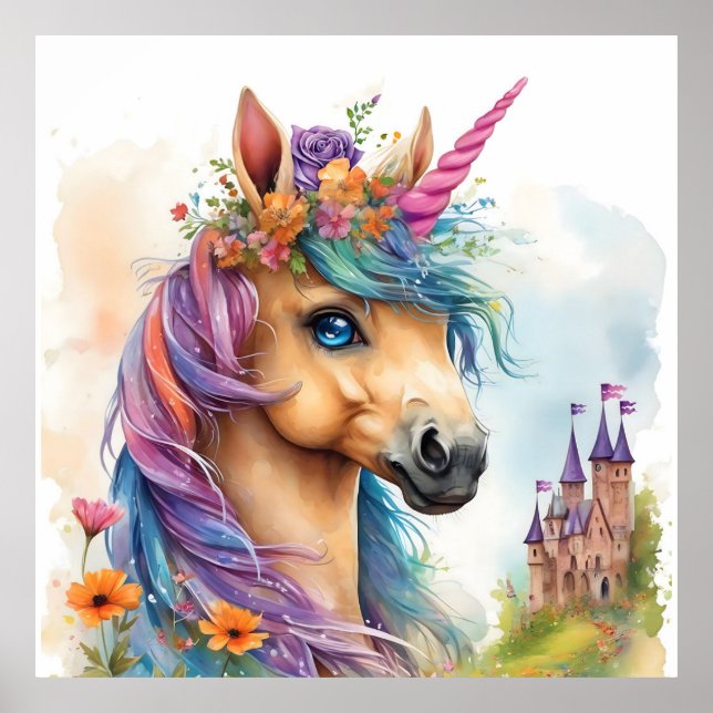 Traumhaft Unicorn Wasserpark California Poster (Vorne)