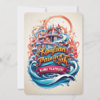 Traumhafte Abenteuer: Vergnügungspark Grußkarte Dankeskarte