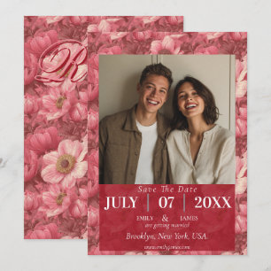 Traumhafte Anemonen inspirierte Outdoor-Hochzeit Save The Date