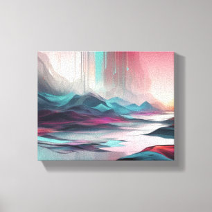 Traumhafte Bergwelt in erdigen Tones Leinwanddruck