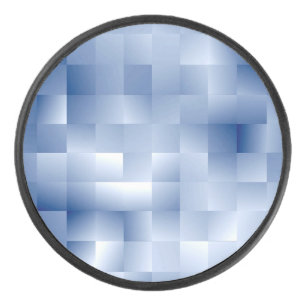 Traumhafte blaue Töne in einem quadratischen Muste Eishockey Puck