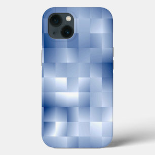 Traumhafte blaue Töne in einem quadratischen Muste iPhone 13 Hülle