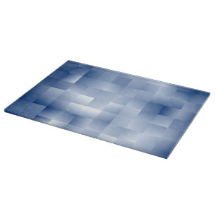 Traumhafte blaue Töne in einem quadratischen Muste Schneidebrett