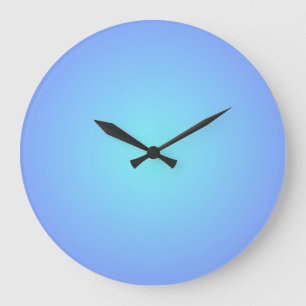 Traumhafte Blautöne Aqua Minimalistisch Große Wanduhr