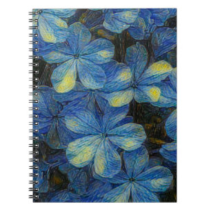 Traumhafte Blume im Vincent Van Gogh Art Stil. Art Notizblock