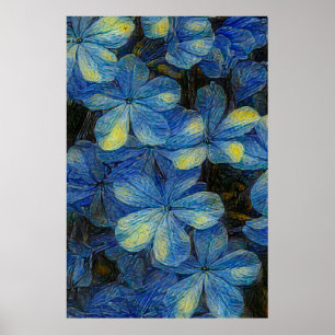 Traumhafte Blume im Vincent Van Gogh Art Stil. Art Poster