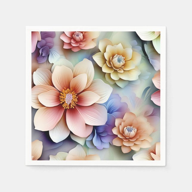 Traumhafte Blume Petals Serviette (Vorderseite)