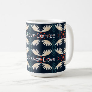 Traumhafte Blumen Frieden Liebe Kaffee Kaffeetasse